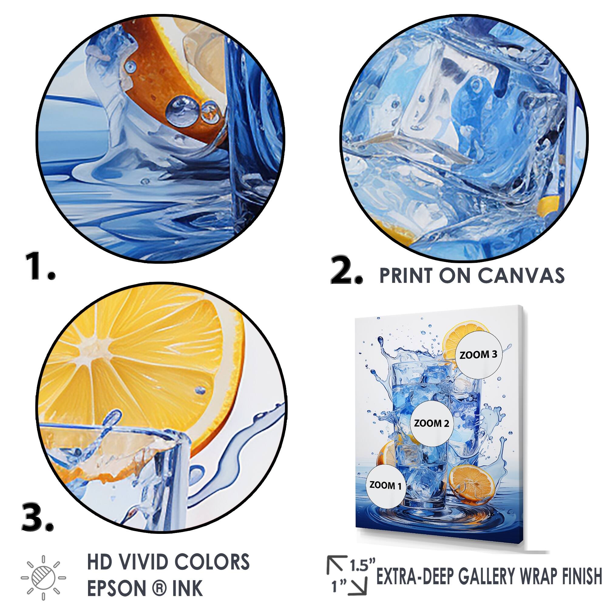 Designart "Gin Tonic Tides Cocktail Harmony I" Cocktails Wall Art Bed